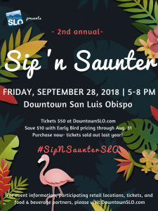 downtown slo sip and saunter