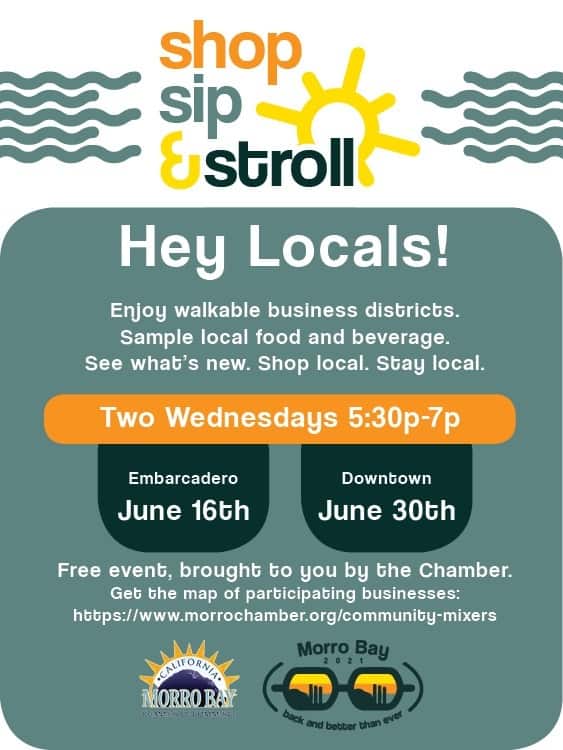 Shop, Sip and Stroll in Downtown Morro Bay San Luis Obispo Chamber of