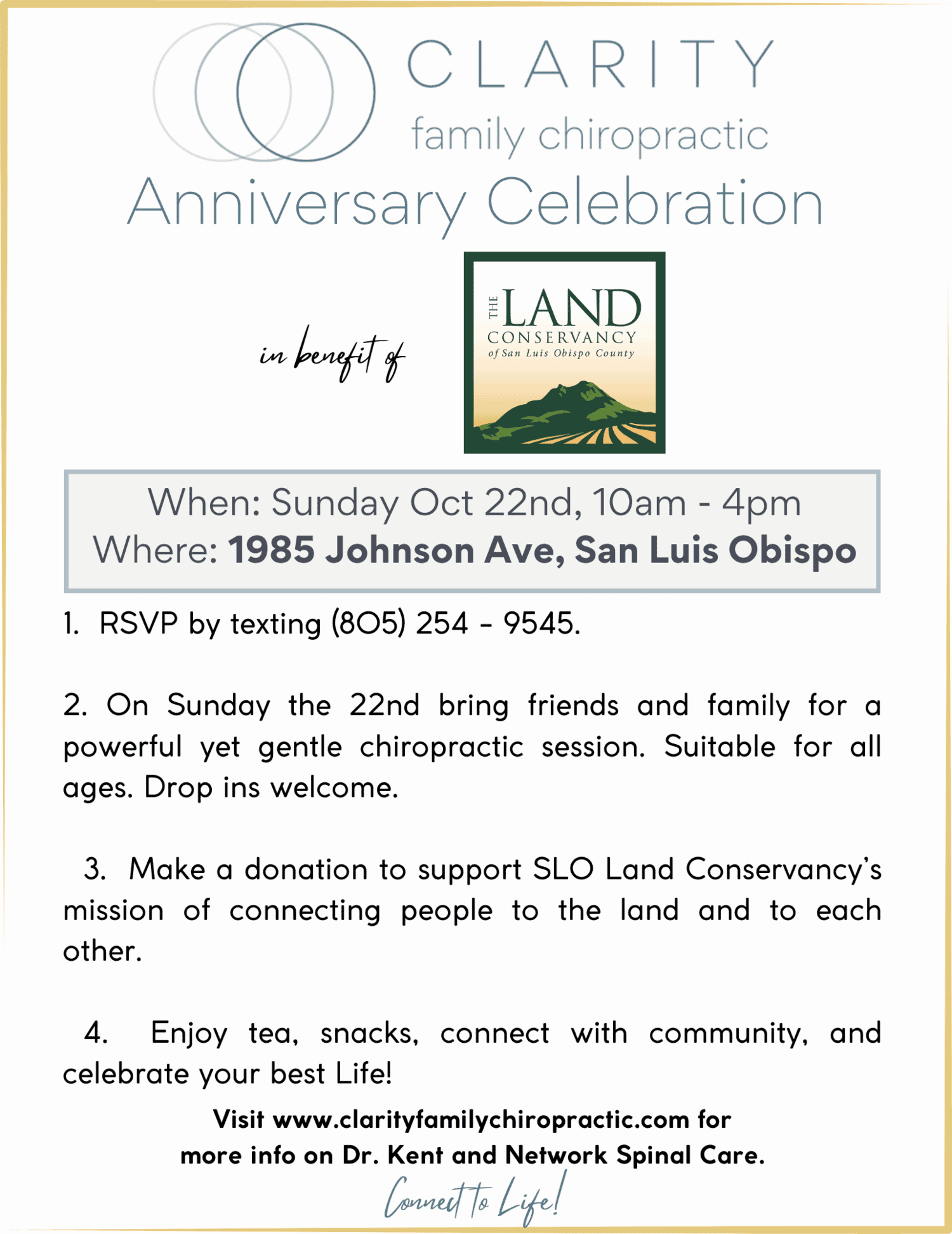 Clarity Family Chiropractic Anniversary Celebration | San Luis Obispo  Chamber of Commerce