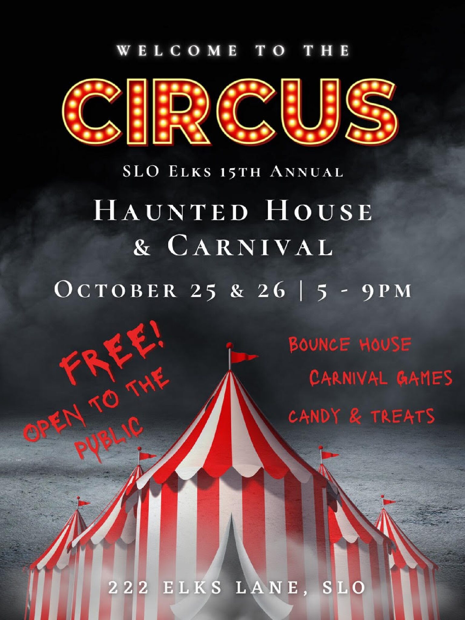 2024 Elks Haunted House flyer