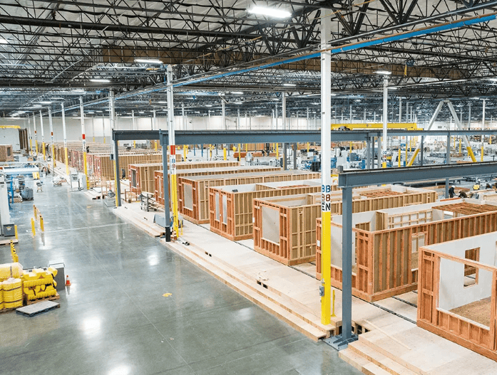 picture of a large scale building facility making modular housing