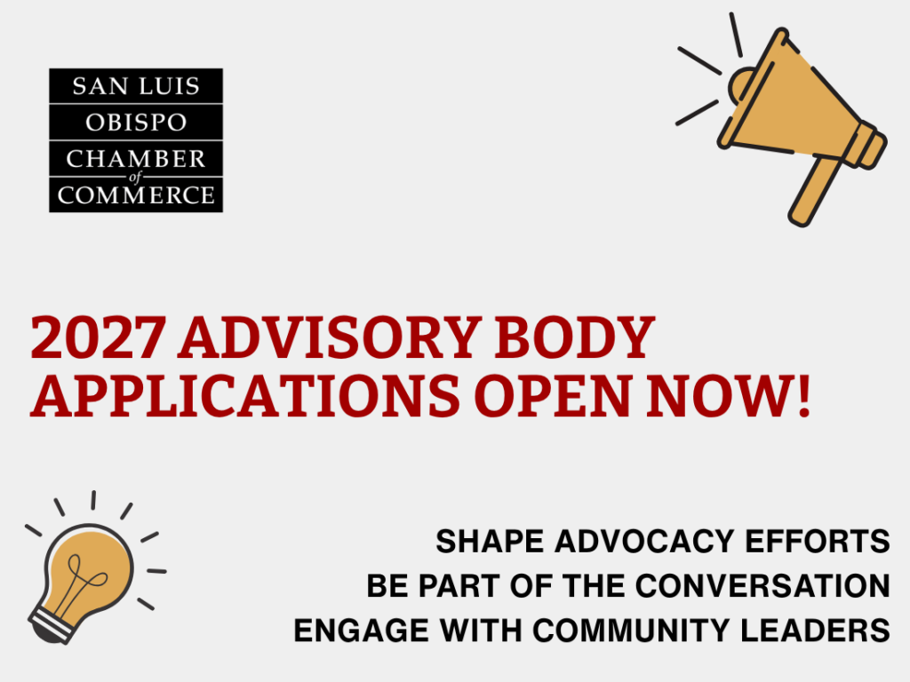 2027 SLO Chamber Advisory Body Applications Are Now Open